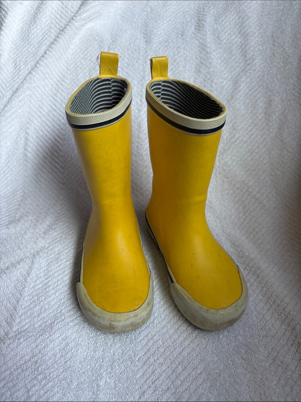 Joe Fresh Yellow Kids Rain Boots with Striped Lining